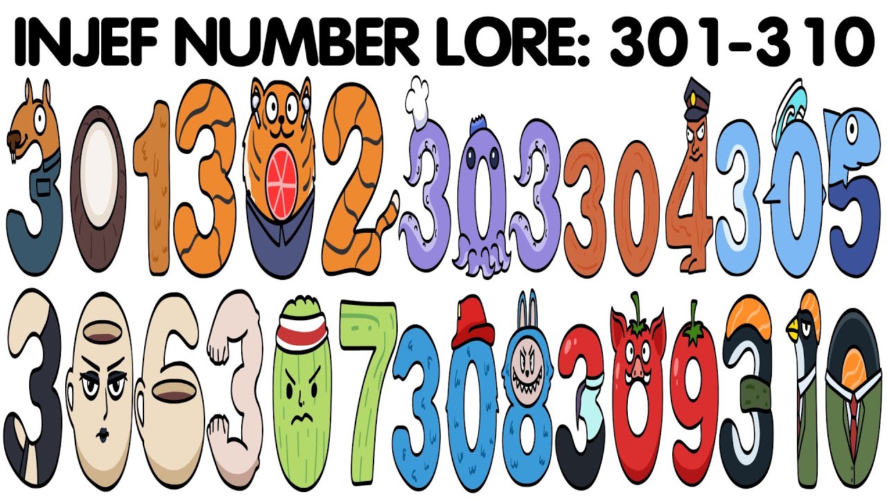 Injef Brainrot R 인제프 넘버로어 INJEF Number Lore 301-310 Alphabet Lore Sprunki + ITALIAN ...