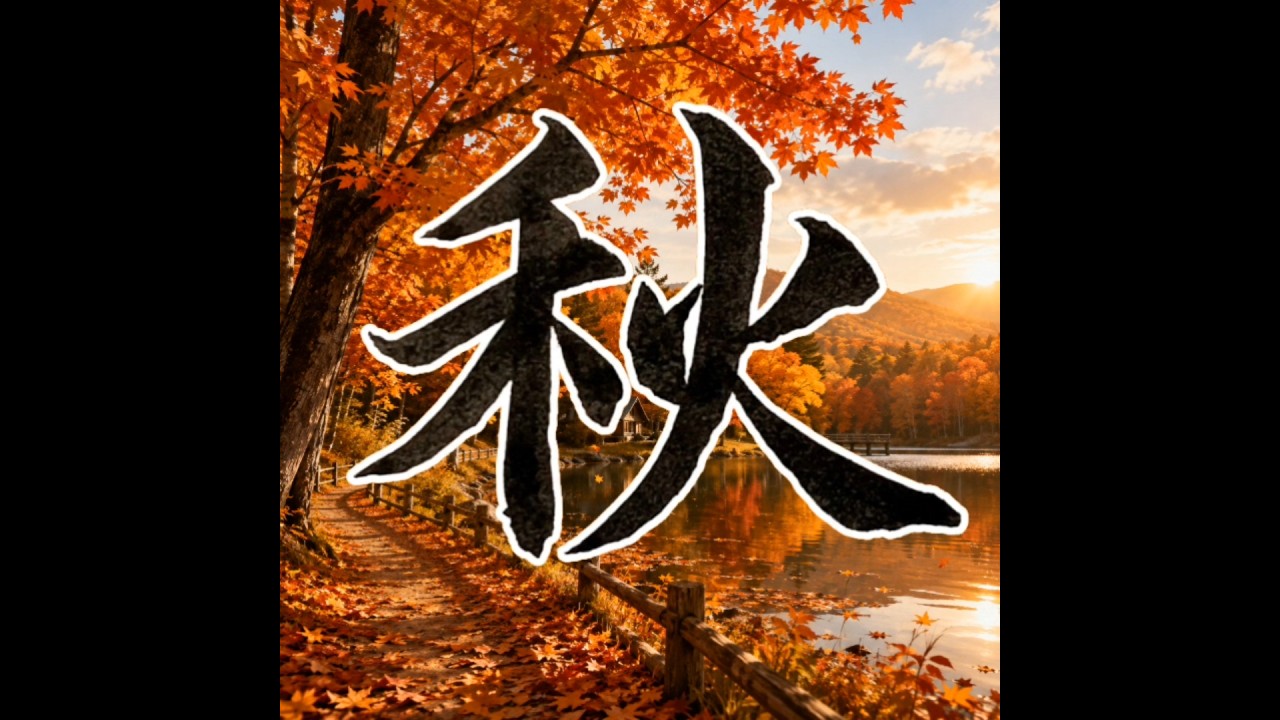 秋の朝 Kanji 秋 - Autumn (秋), Autumn Equinox (秋分): Learn Kanji
