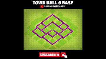 Th6 Base with Link | Town Hall 6 HYBRID/WAR/TROPHY Base #short #shorts #coc #clashofclans