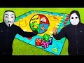 GIANT BOARD GAME CHALLENGE PROJECT ZORGO VS GAME MASTER  BABY POTION(Dunk Tank & Mystery Wheel))