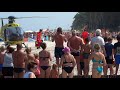 Akcja ratownicza na plaży w Dźwirzynie 23.07.2018r