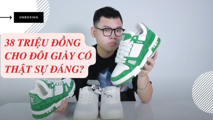 DETAILED LOOK! LV Trainer Sneaker Green (Review) + ON FOOT 