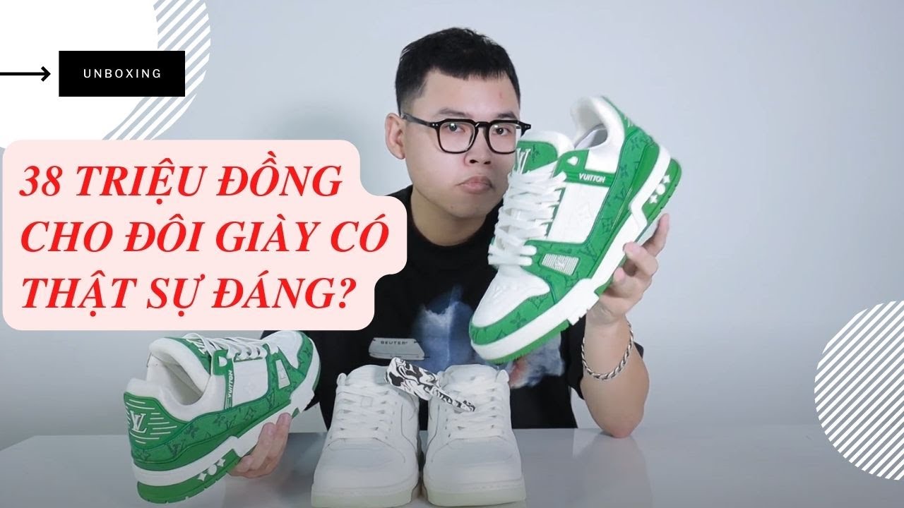 UNBOXING #7 - LOUIS VUITTON TRAINER GREEN  | "Màu xanh lá xin đừng xa lánh"