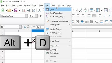 Short cut key with Alter in Libre calc@COMPUTEREXCELSOLUTION