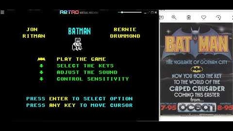 Batman (128K)[SpeedLock 1] (Ocean Software) - ZX Spectrum - Retro Virtual Machine