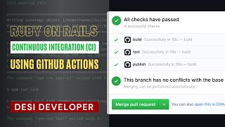 Ruby on Rails | CI using Github Actions | Desi Developer