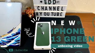 Unboxing iphone 13 green 256gb 🫰🏻| setup and accessories 🇲🇾💚 #iphone13 #iphone13green