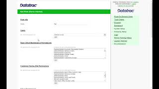 Datatrac for Drivers Initial Setup #1   Roles