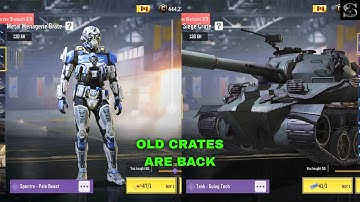 Old Crates are Back in COD MOBILE | Siege Crate | Metal Menagerie Crate | Crate Opening CODM