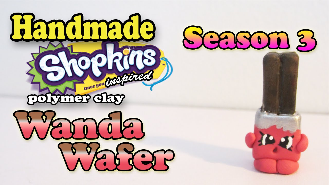 Season 3 Shopkins: How To Make Wanda Wafer Polymer Clay Tutorial! - YouTube
