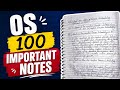 🔥 OS 100 Important Notes | Operating System Handwritten Notes PDF