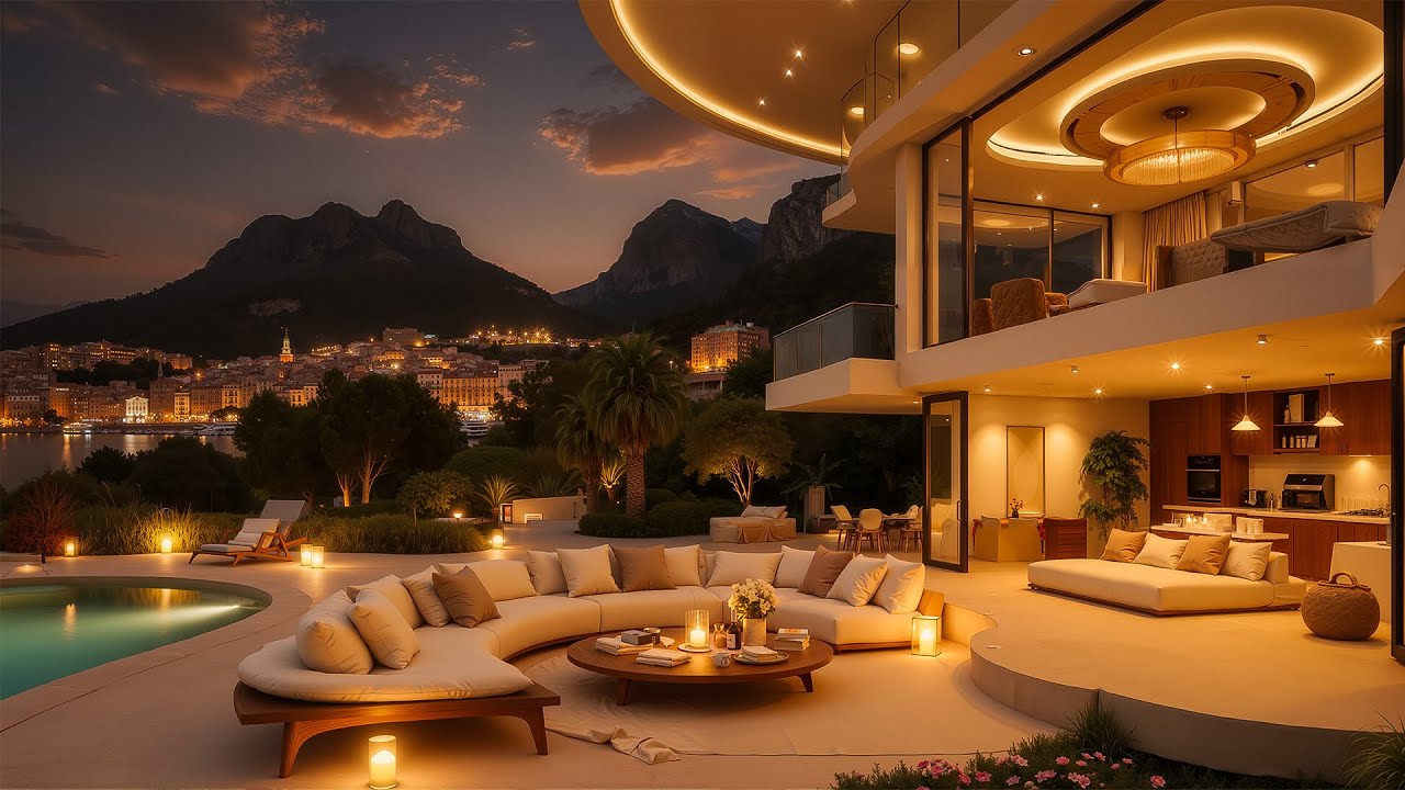 Tranquil Apartment Ambience by the Beach at Night🌙 Elegant Saxophone Jazz Music for Good Mood,Relax