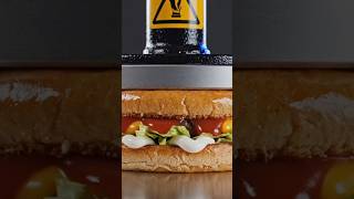 crushing Burger, pizza & sandwich by shredder machine #asmrcrushed #satisfying#youtubeshorts #shorts