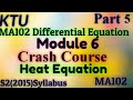 Heat Equation |Module6|S2(2015)|Crash Course|MA102 Differential Equation|KTUMaths|B Tech Maths Part5