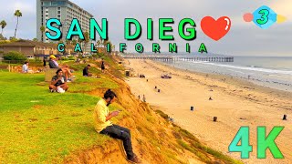 San Diego Ocean Walk Part 3/4, California USA 4K - UHD