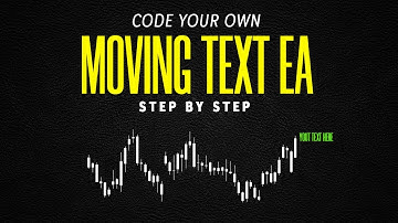 MQL5 Tutorial Moving Text Object