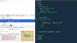 [ES6 ] Template Strings -  Creating HTML fragments with Template Literals