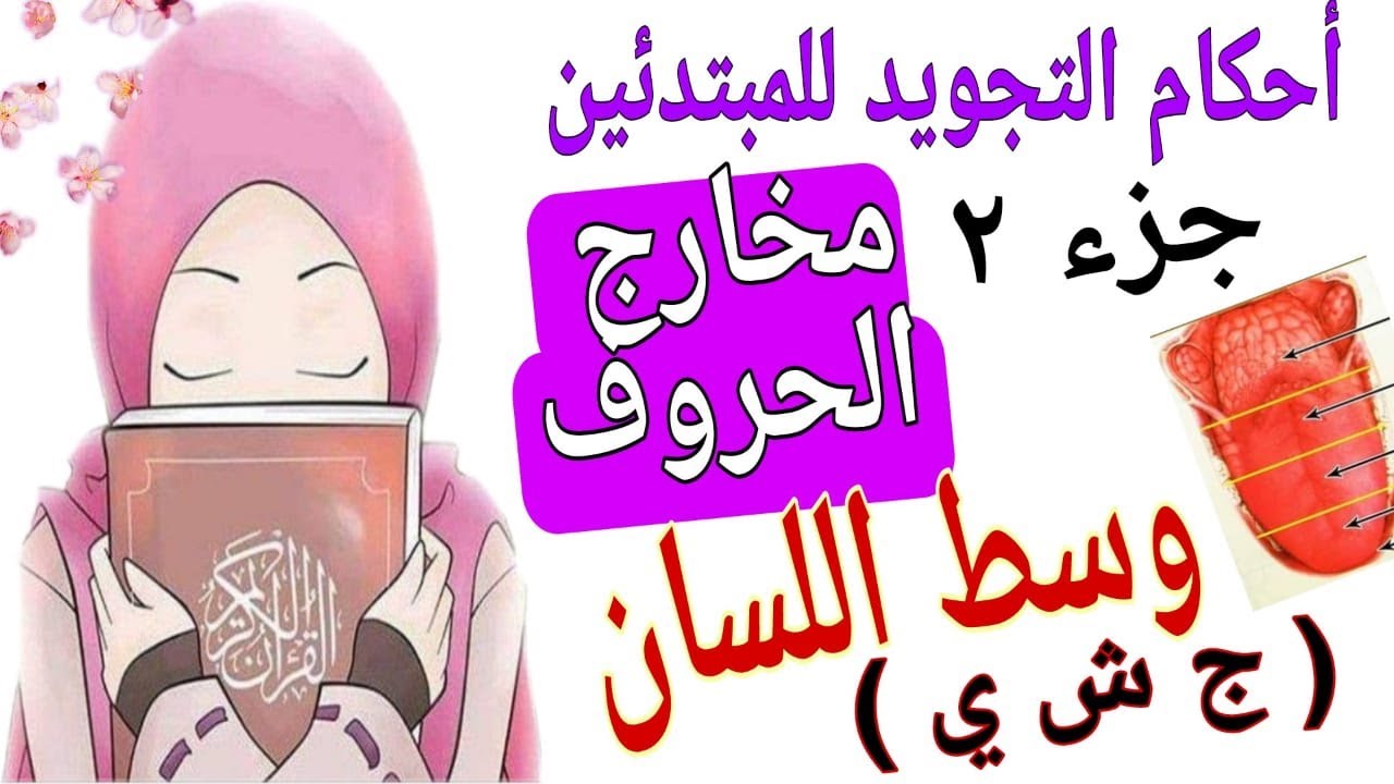 وسط اللسان - مخرج حروف الجيم و الشين و الياء الغير مدية - د لمياء فؤاد