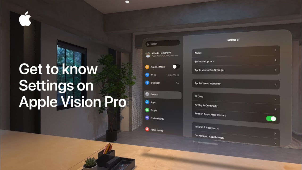 Get to know Settings on Apple Vision Pro | Apple Support - YouTube