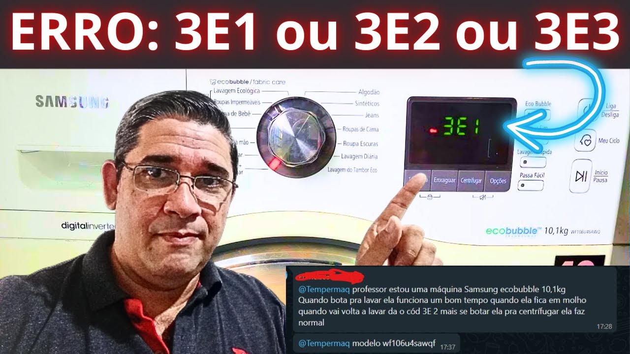 c-digo-erro-3e-lavadora-samsung-youtube