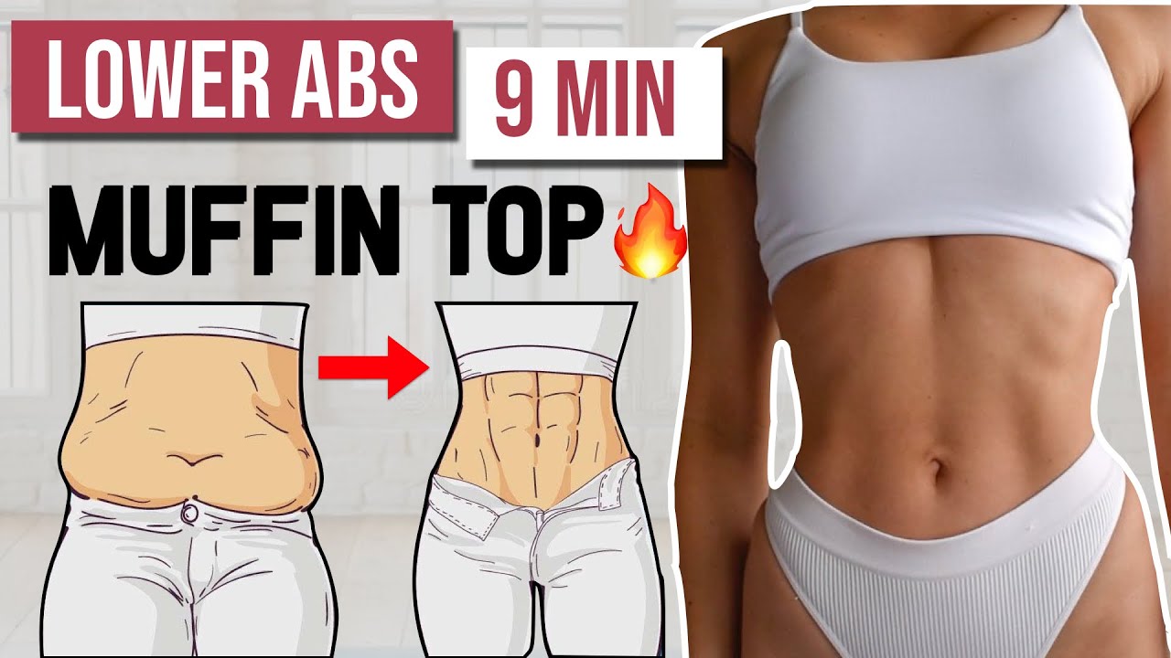9 MIN INTENSE LOWER ABS WORKOUT 🔥 Get Rid Of Muffin Top & Belly Fat | At Home - No Equipment