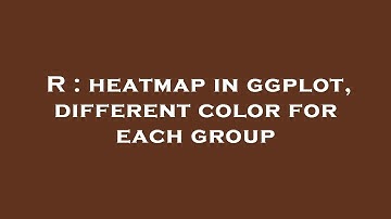 R : heatmap in ggplot, different color for each group