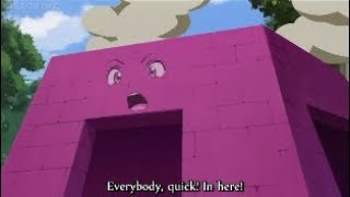 Blue Dragon - Bouquet transforms into Brick Wall