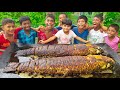Nostalgic Cooking of Village Boys - Two Big Black Carp Fish Fry - Picnic Food - Choruivati