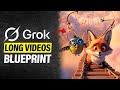 How To Make a VIRAL Long YouTube Video Using Only Free Grok Video Generator (Full Tutorial)