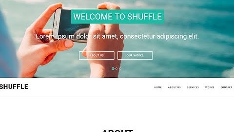 Shuffle - Free Bootstrap Theme Preview