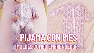 Crea esta pijama con pies para bebé 👶 | Moldes combo emprendedor