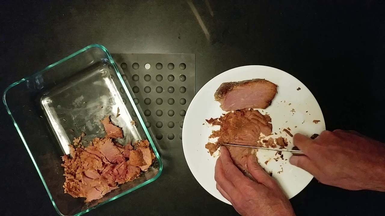 TIME LAPSE SLICING APPLE JUICE HAM WITH SERRATED KNIFE YouTube