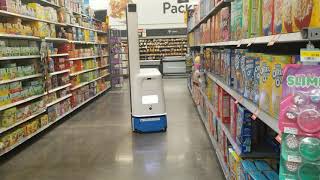 Robot in the cereal aisle at Walmart in Port Richey FL