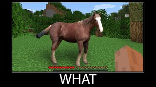 Minecraft wait what meme part 32 realistic minecraft horse