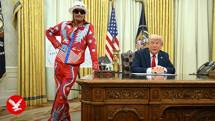 Trump calls friend Kid Rock 'Bob' during rapper's bizarre White House appearance - YouTube