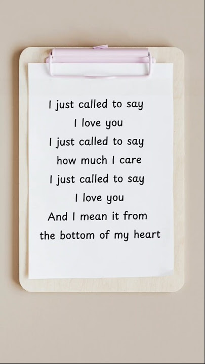 I Just Called to Say I Love You ❤️ | Stevie Wonder #learnenglish