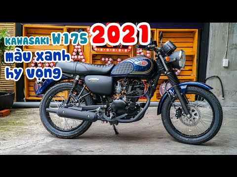 Mô tô giá rẻ | Kawasaki W175 SE 2021 màu xanh hi vọng