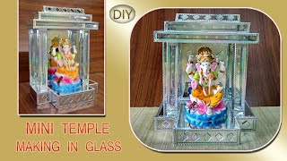 Mini glass temple making /  miniature temple diy