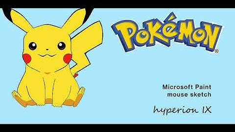 Pikachu | Microsoft Paint | How to draw with mouse
