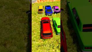 How Do Cars Fall Into a Deep Lava Pit 🌋🚗 #beamngdrive #simulation