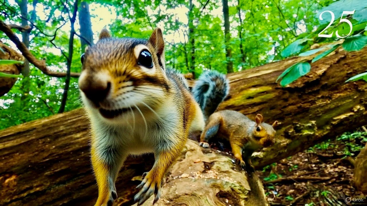 WILD Chipmunk Action! 🐿️ Cat TV Forest Hunt (4K Close to 2 hours). Episode 25