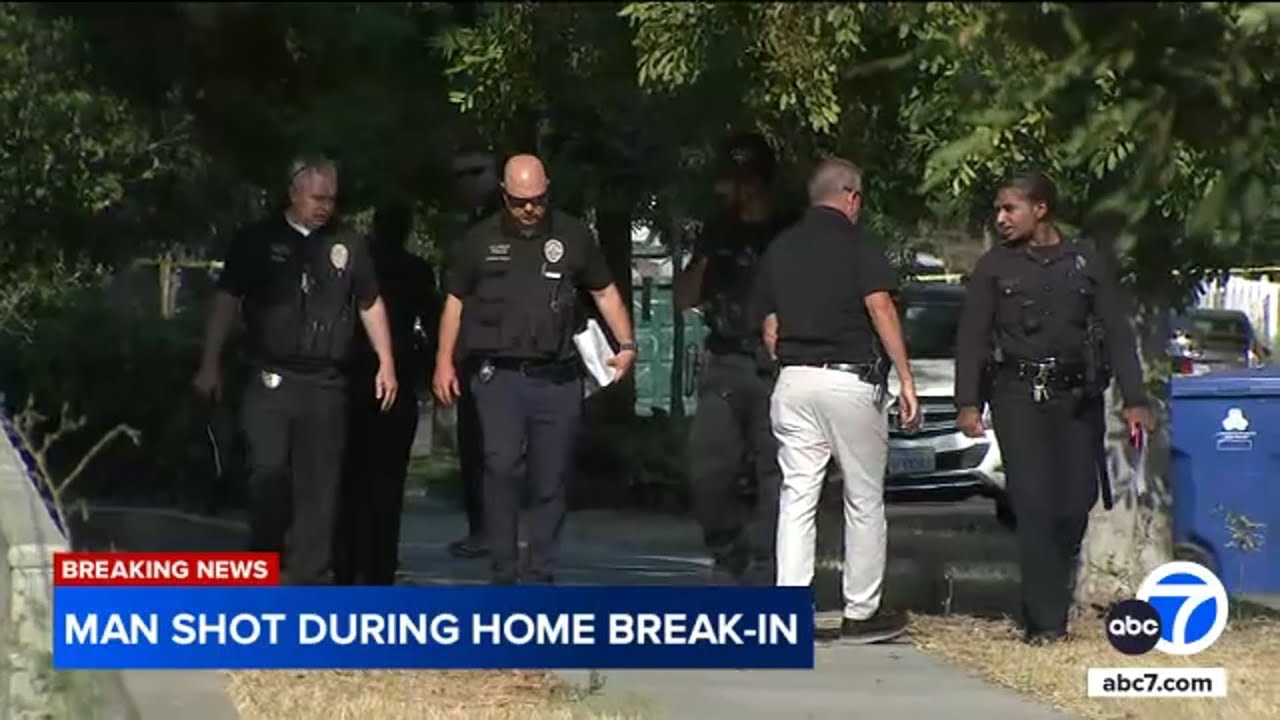 Valley Village homeowner shoots suspect during alleged break-in - YouTube