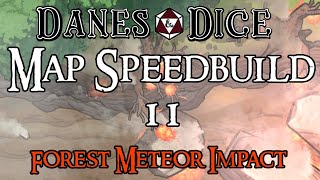 Forest Meteor Impact | TTRPG Battlemap Timelapse [DungeonDraft]