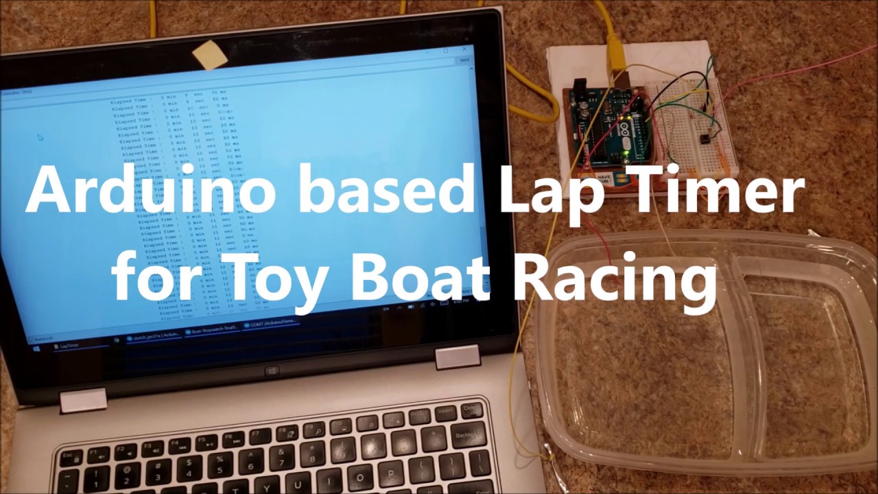 Simple Arduino - based Lap timer for toy boat races - YouTube