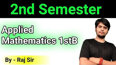 Applied Mathematics 1stB Syllabus, Second Semester Syllabus, Bteup Semester
