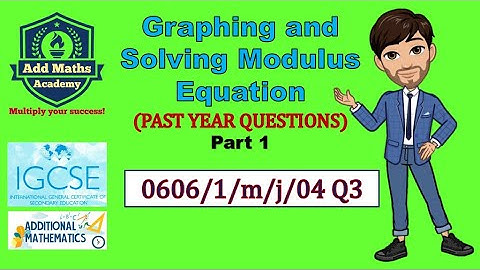 Graphing and Solving Modulus Equation PYP Part 1