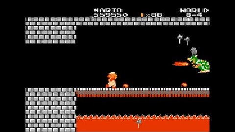 Super Mario Bros (Nes) - World 8-4 The end