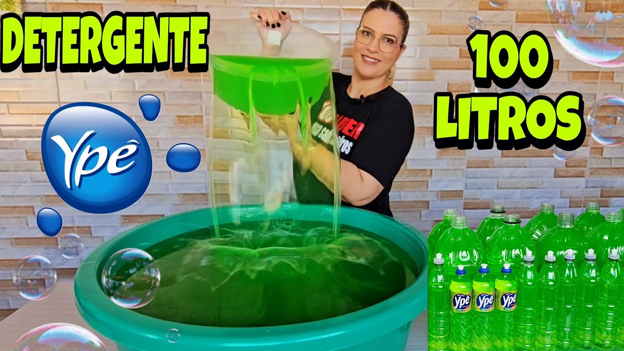 COMO FAZER MAIS DE 100 LITROS DE DETERGENTE CASEIRO YPÊ CAPIM-LIMÃO VINAGRE E BICARBONATO😱🔥