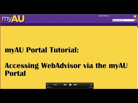 Accessing WebAdvisor via the myAU Portal