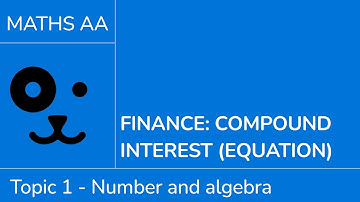 Finance - compound interest with equation [IB Maths AA SL/HL]